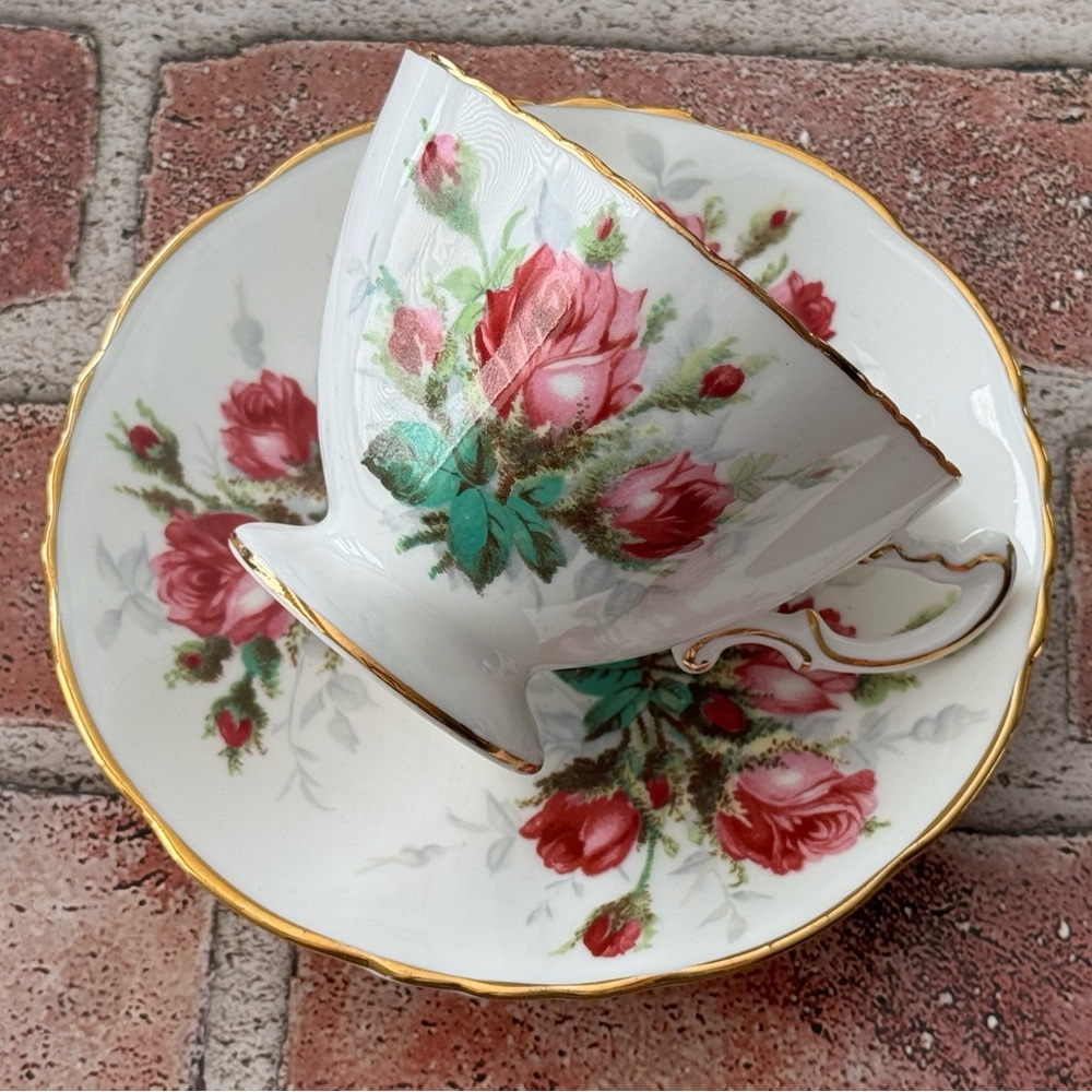 Vintage Hammersley of England Bone China Teacup and Saucer Set